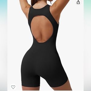 Open Back Black Romper